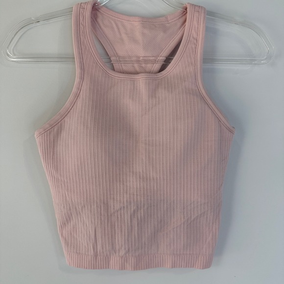 Lululemon Tops - Lululemon Ebb to Street Tank Top Women 6 Pink High Neck Ribbed LW1CJUS